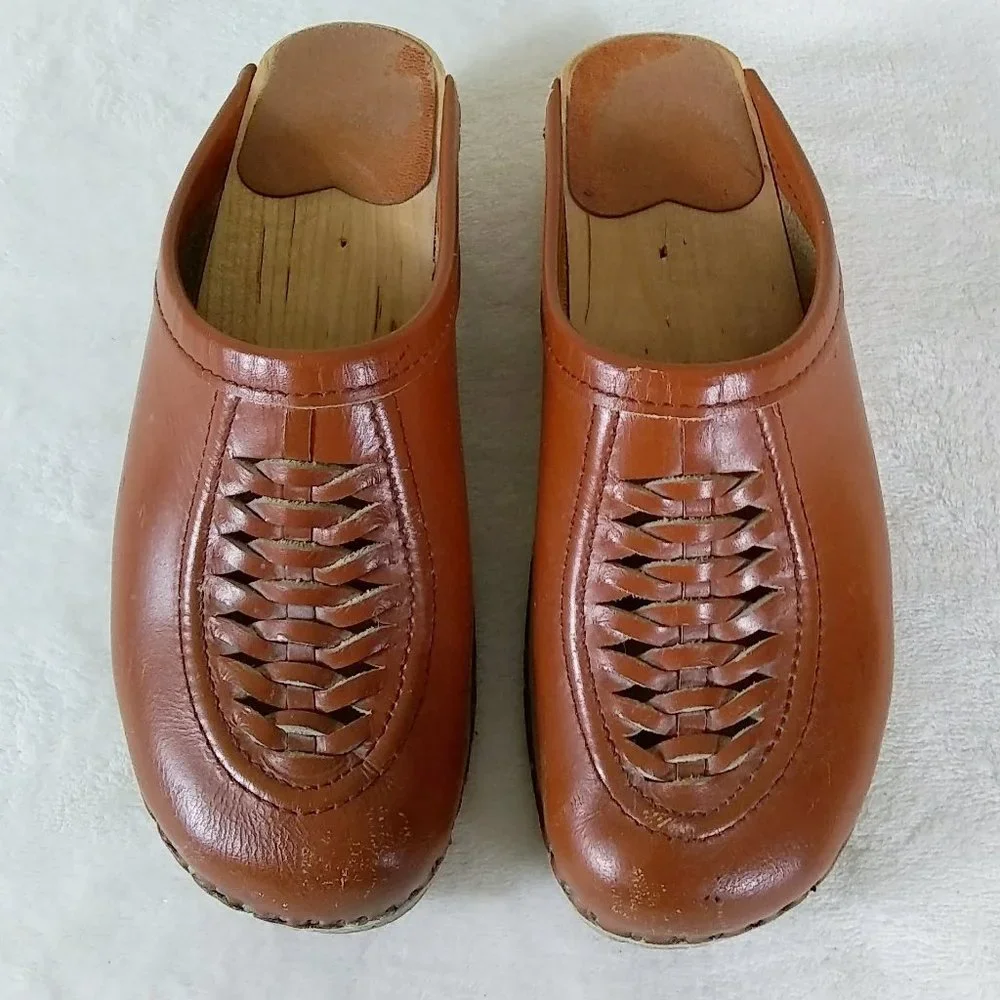 Brown Leather Mules - Picture 2 of 8
